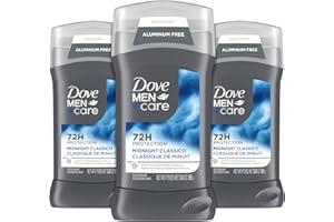 DOVE MEN + CARE Dove Men+Care Deodorant Stick for Men 3 Count Midnight Classico Aluminum Free 72-Hour Odor Protection Mens Deodorant with Essential Oils & 1/4 Moisturizing Cream 3 oz