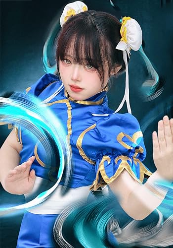 DAZCOS US Size Women's Game Cosplay Costume Blue Bodysuit with Detached Gloves and Socks : DAZCOS Women US Size Anime Cosplay Costume Outfit with