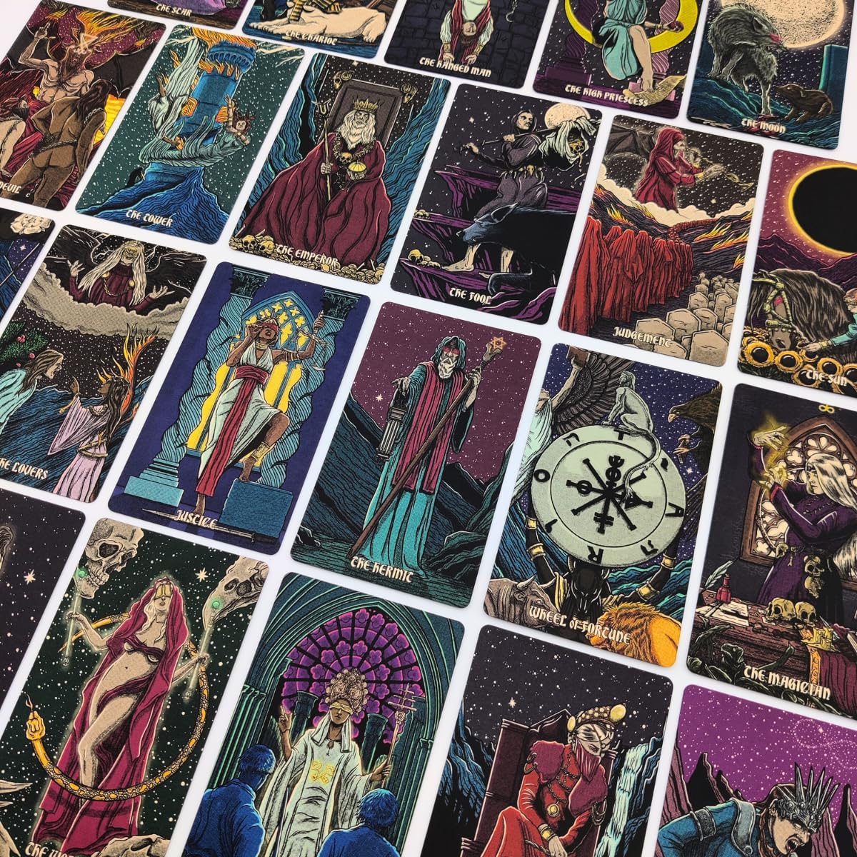 Dark Reflections Tarot Shadow Work Cards Deck, Unique Art Work with Guide Book for Beginners - A Minimalist Tarot Large Deck, Major and Minor Arcana Full Tarot Deck with 78 Cards