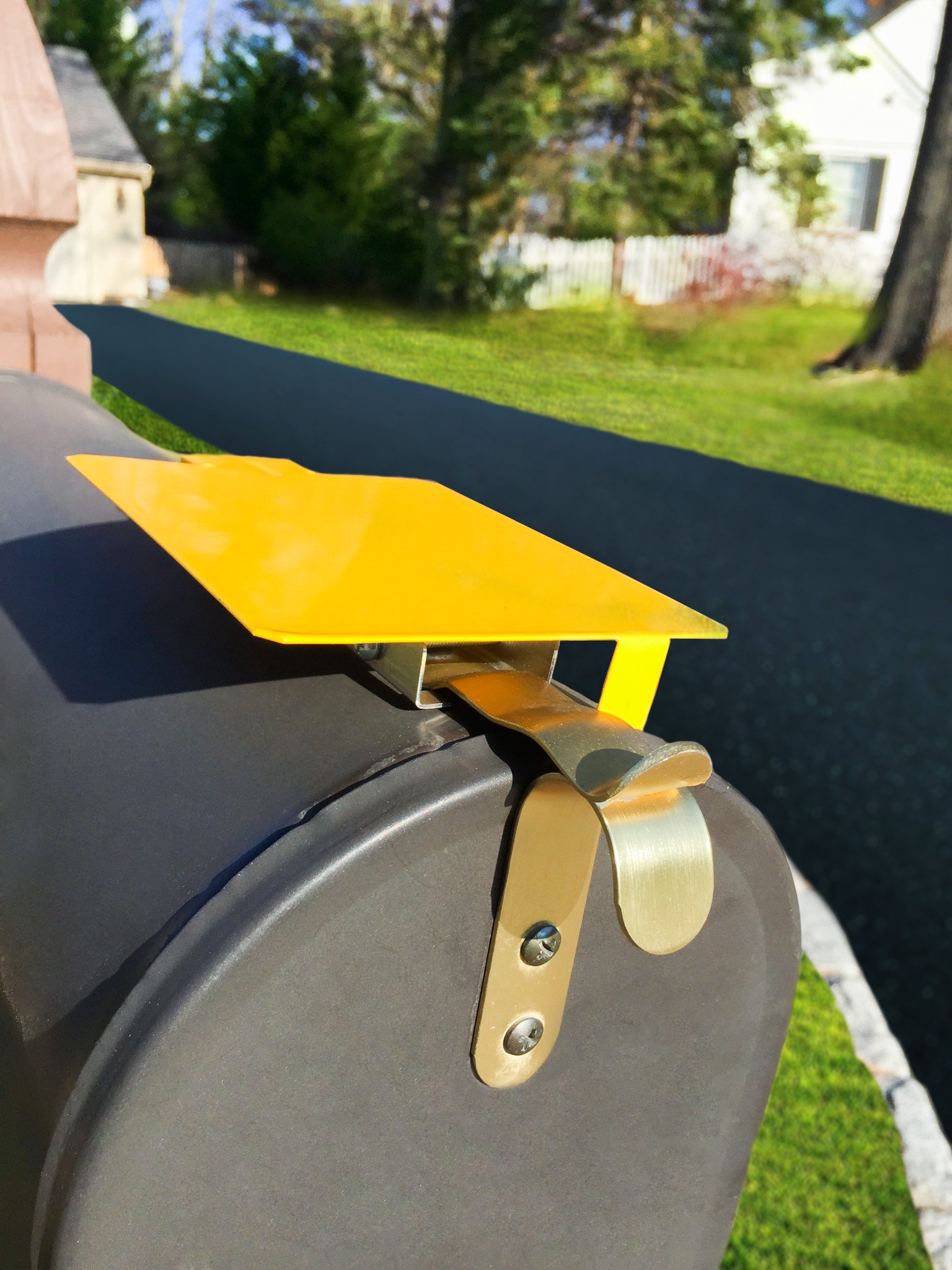 Mail Time! ® Yellow Mailbox Alert Signal Flag For Long Driveways on
