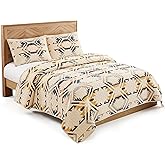 Pendleton White Sands Full/Queen Quilt Bedding Set with 2 Shams Premium Cotton Lightweight Quilted Bedspread Coverlet for Bed Rustic Home Decor Machine Washable, 90-inch x 92-inch, Beige Diamond Print