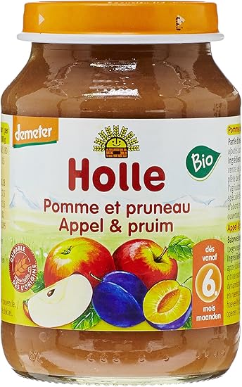 Holle Compote De Pomme Pruneau Biologique Pour Bebe 190 G Amazon Fr Epicerie