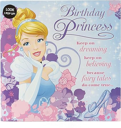 Carlton 0 1 Princesses Disney Cendrillon Anniversaire Fille Carte Son Amazon Fr Fournitures De Bureau