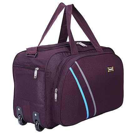 Nice Line Waterproof Polyester Lightweight 40 L Luggage Purple Travel Duffel Bag with 2 Wheels(Expandable)-Purple Dubbal Kona Patti