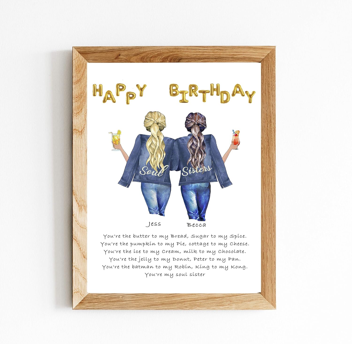 Amazon Com Happy Birthday Print Birthday Gift Best Friend Gift Friendship Quote Print Personalized Print Unframed Handmade