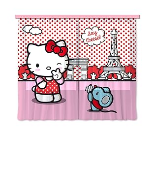 Amazon De Gardine Vorhang Fcc Xl 6311 Kinderzimmer Hello Kitty