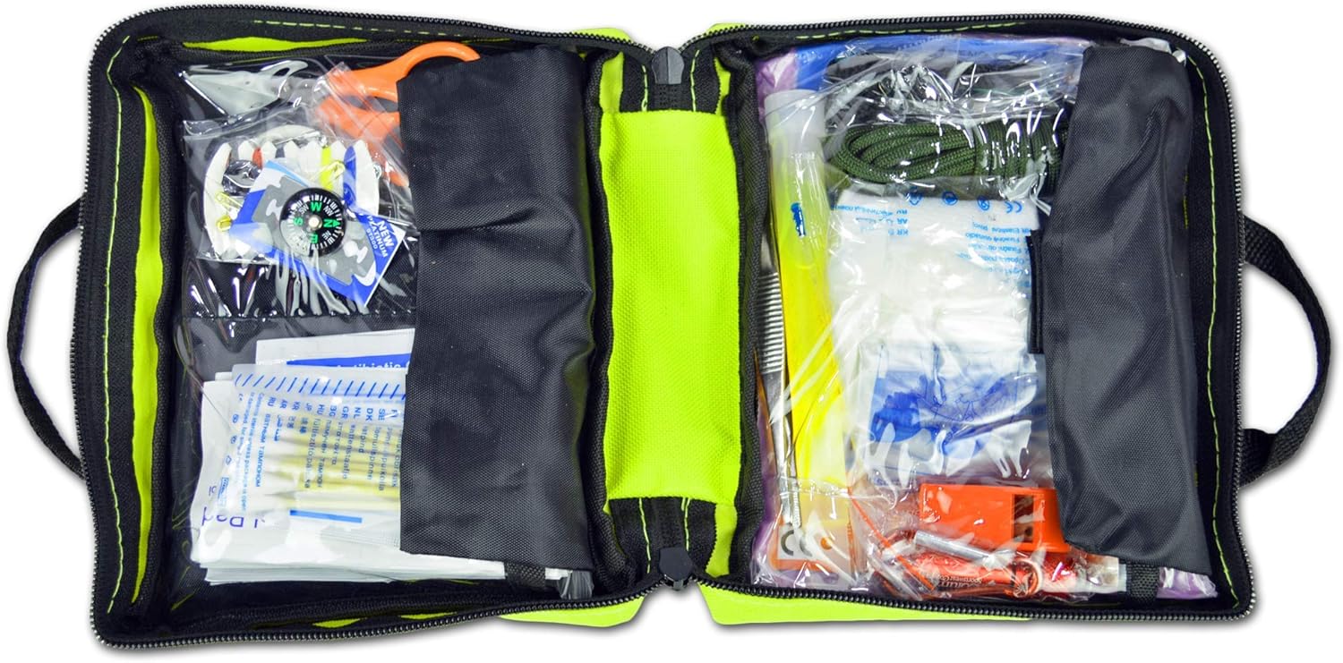 Lightning X Waterproof Hi-Vis First Aid Kit - 104 Pieces w/Dry Bag for Emergency, Survival, Camping, Boating, Hiking & Sports: Health & Personal Care
