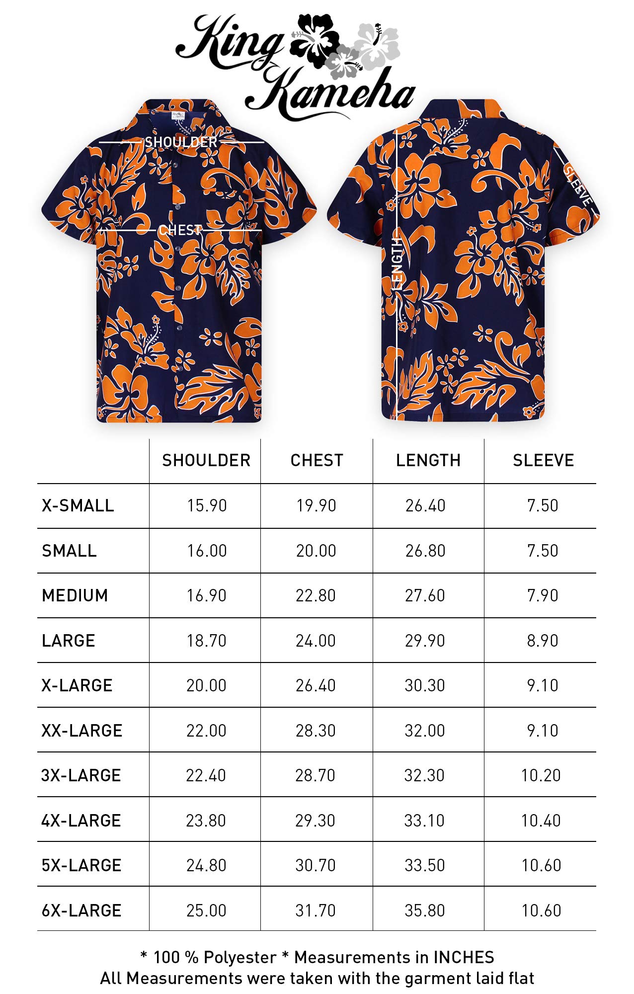 KING KAMEHA Hawaiian Shirt Men Funky Casual Button Down Shortsleeve Unisex Flowers Beach Party Flower Hibiscus - Image 8