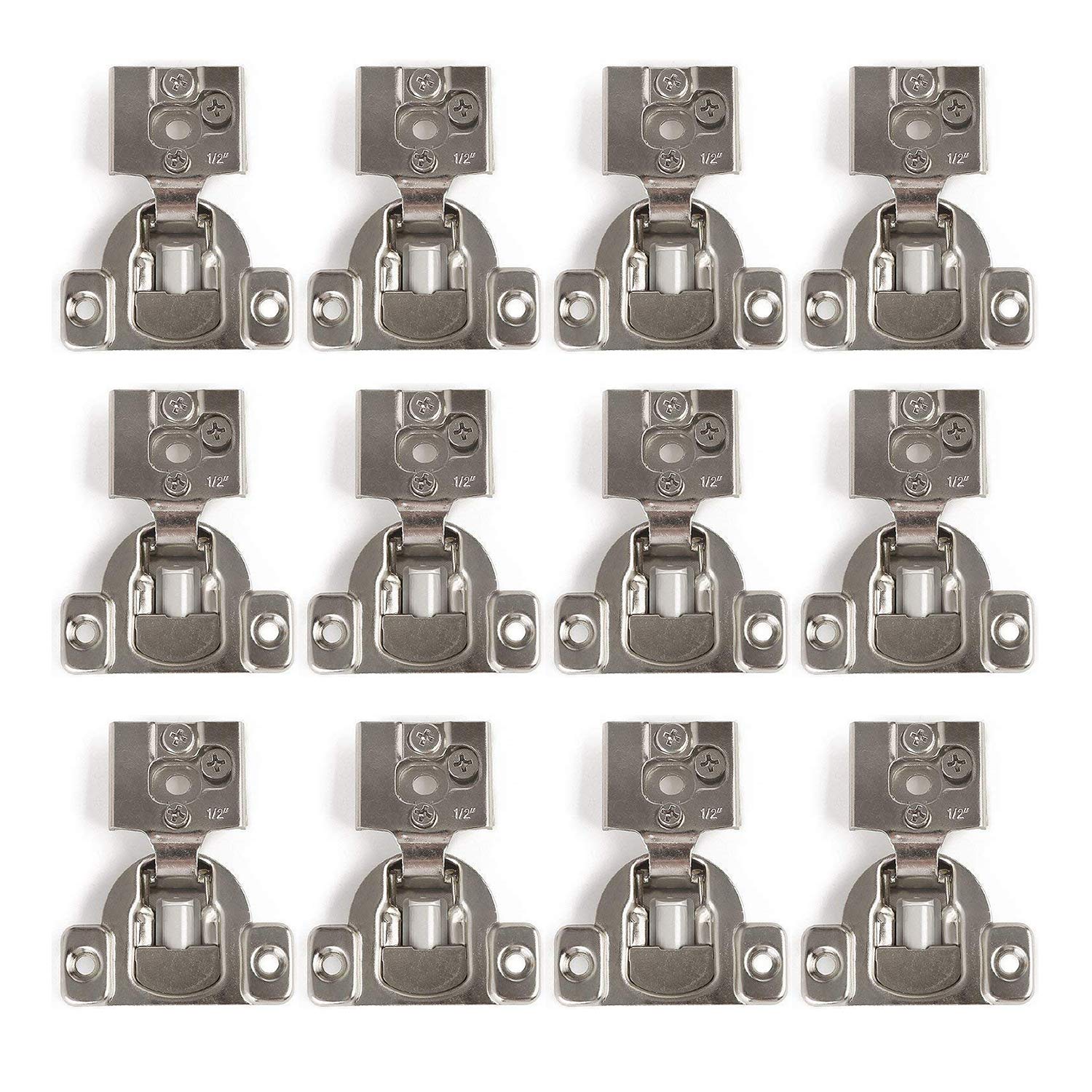 LIKERAINY 1/2" Overlay Door Face Frame Hinges with Builtin