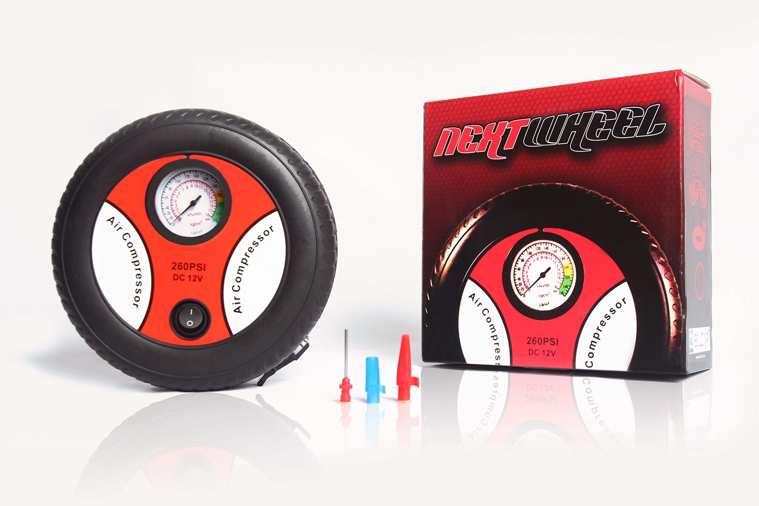 Digital Tire Inflator with Pressure Gauge 250 PSI Air Chuck and Compressor Accessories 0.1 Display Resolution Quick Connect Coupler for Car, Truck, SUV, Motorcycle, Bike, RV LV12