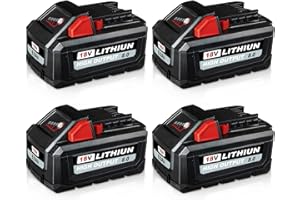 4P 8.0Ah Replacement for Milwaukee 18V Battery 48-11-1850 48-11-1840, Compatible with Milwaukee Battery 18V Cordless Power To