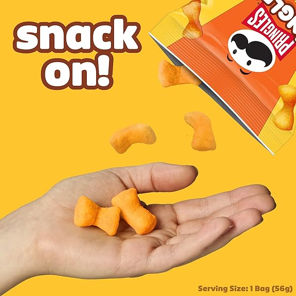 PRINGLES MINGLES PUFFED SNACKS, CHEDDAR AND SOUR CREAM, CHEESE PUFFS, SALTY SNACKS, 2OZ BAG (1 BAG)
