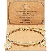 DS Inspirational Bracelet for Women Christian Engraved Bibler Verse Cross Butterfly Daisies Charm Bracelet, Exquisite Stainless Steel Jewelry Daughter Best Friend Bestie