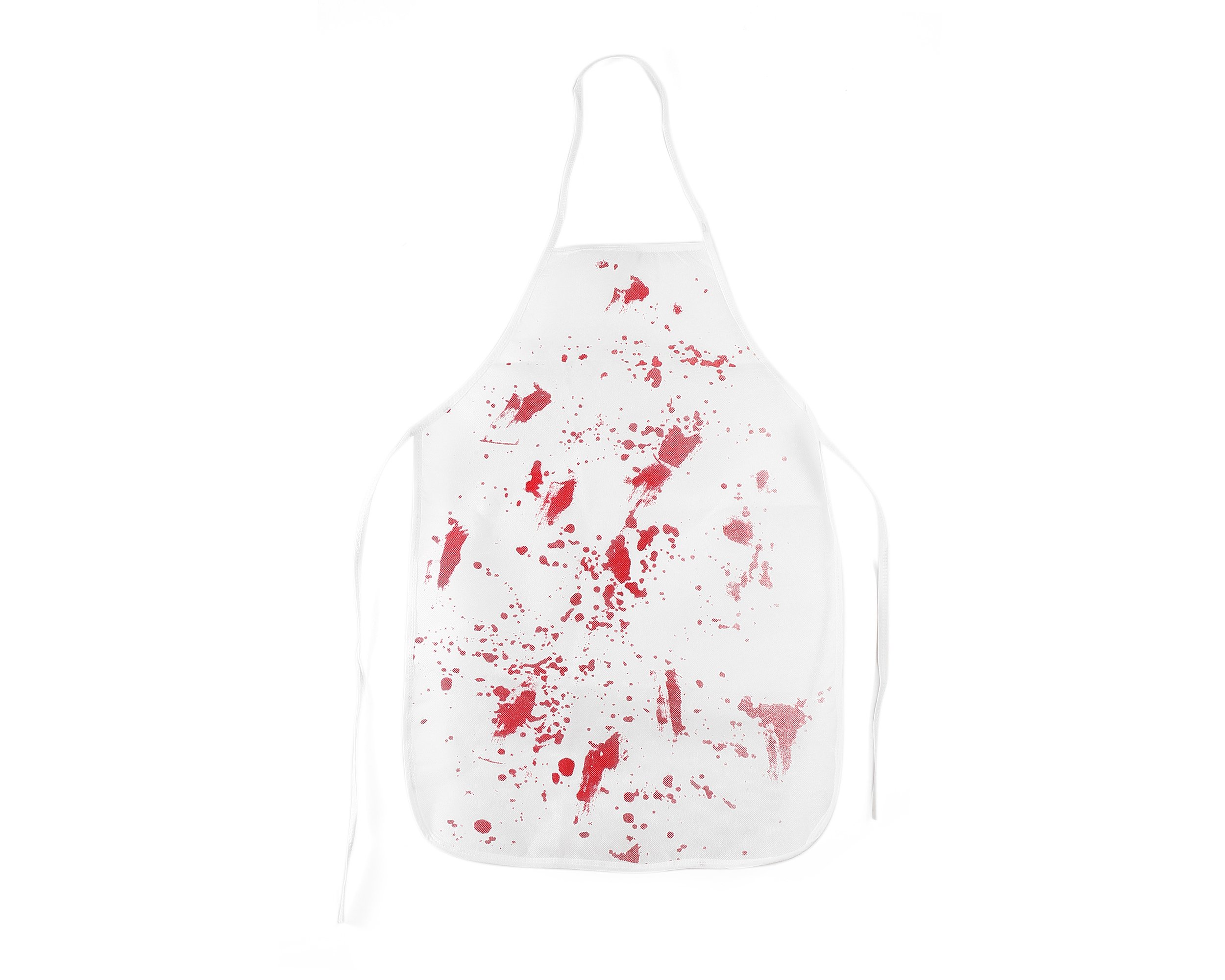 Scary Apron Halloween Blood Spatter Novelty Party Costume Accessory White Butcher Chef Horror Kitchen Cooking Clothing Fancy Dress
