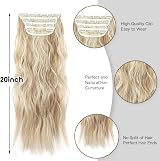 AliLeader Blonde Clip In Hair Extensions 20in Dark Golden Mix Beige view 4