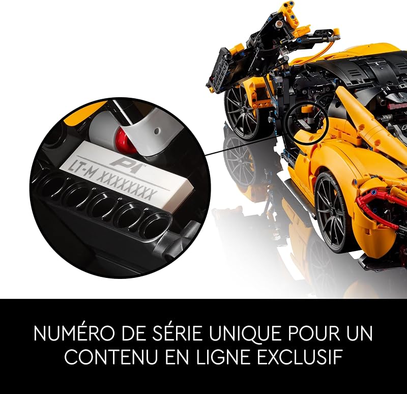 Technic McLaren P1 - Kit Maquette Hypercar pour Adultes - Idée Cadeau pour Les Passionnés de Voitures - Objet Collector à Échelle Réduite - Réplique de Voiture de Course 42172 — photo 5 sur 8