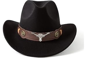 Gossifan Classic Womens Western Cowboy Cowgirl Hats with Wide Belt