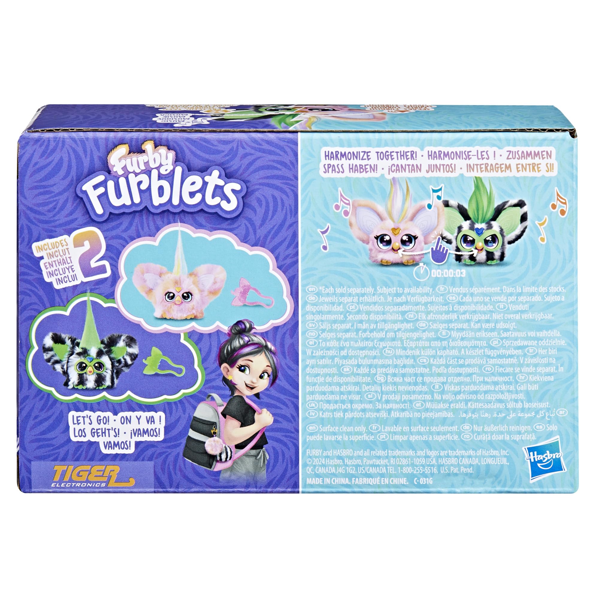 Furby Furblets Fierce & Fabulous 2 Pack, Greenie-Meanie & May-May with 45 Sounds Each, Electronic Plush Toys for Girls & Boys, Back to School Gifts, Ages 6+ (Amazon Exclusive)