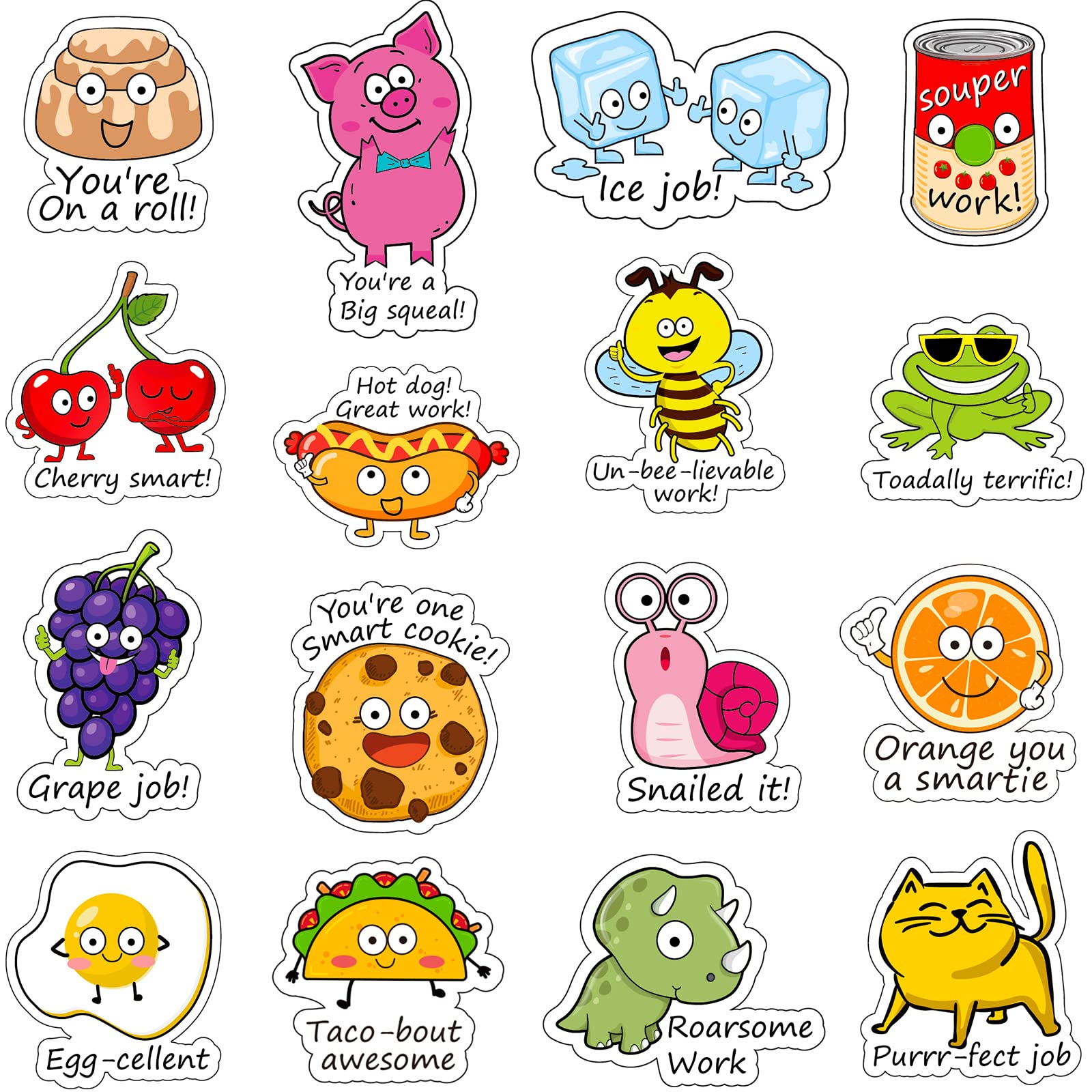 Photo 1 of Clabby 400 Pieces Punny Teacher Stickers for Student, Motivational Reward Stickers for Kids Classroom, Teacher Must Haves, Positive Encouragement Sticker, Back to School Supplies Essentials