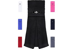 Exxact Sports Black Football Towel with Hook & Loop Fastener, Quarterback QB Sports Towel to Clean Hands, Visor and Gloves - Highly Absorbent, Quick Dry (Black)