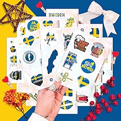 BulbaCraft Swedish Stickers for Water Bottle and