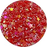 Daiyifiy 400Pcs Acrylic Star Beads, Red AB, Star Shape, Loose Beads for Jewelry Making DIY Bracelet Earring Necklace Key Chains