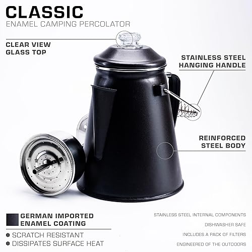 COLETTI Classic Coffee Percolator — Percolator Coffee Pot, Camp Coffee  Maker – The Original Camping Coffee Pot