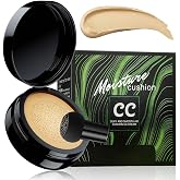 Foundation for Older Women - CC Cream Foundation Makeup, Buff Beige | Air Cushion BB Cream Concealer Full Coverage Moisturizing Concealer Brighten Long-lasting, Tattoo Cover up Makeup Waterproof