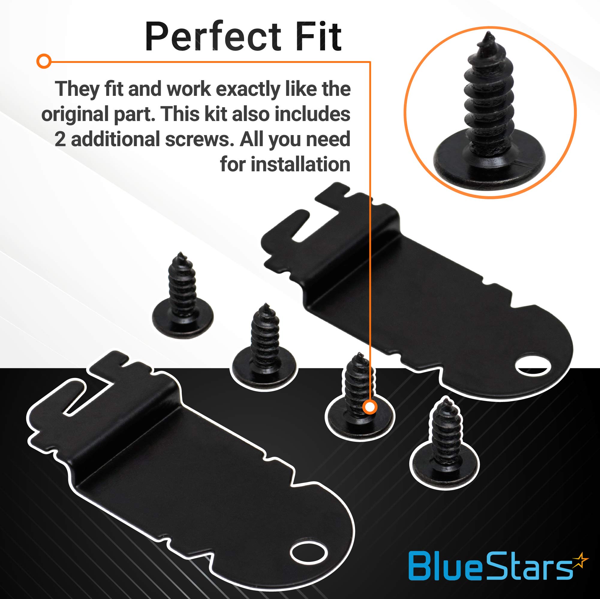 BlueStars 8212560 Dishwasher Side Mounting Bracket Replacement Kit - Compatible with Whirlpool & Kenmore Dishwashers - Replaces 1201084 AP3953705 PS1487167 - PACK OF 2
