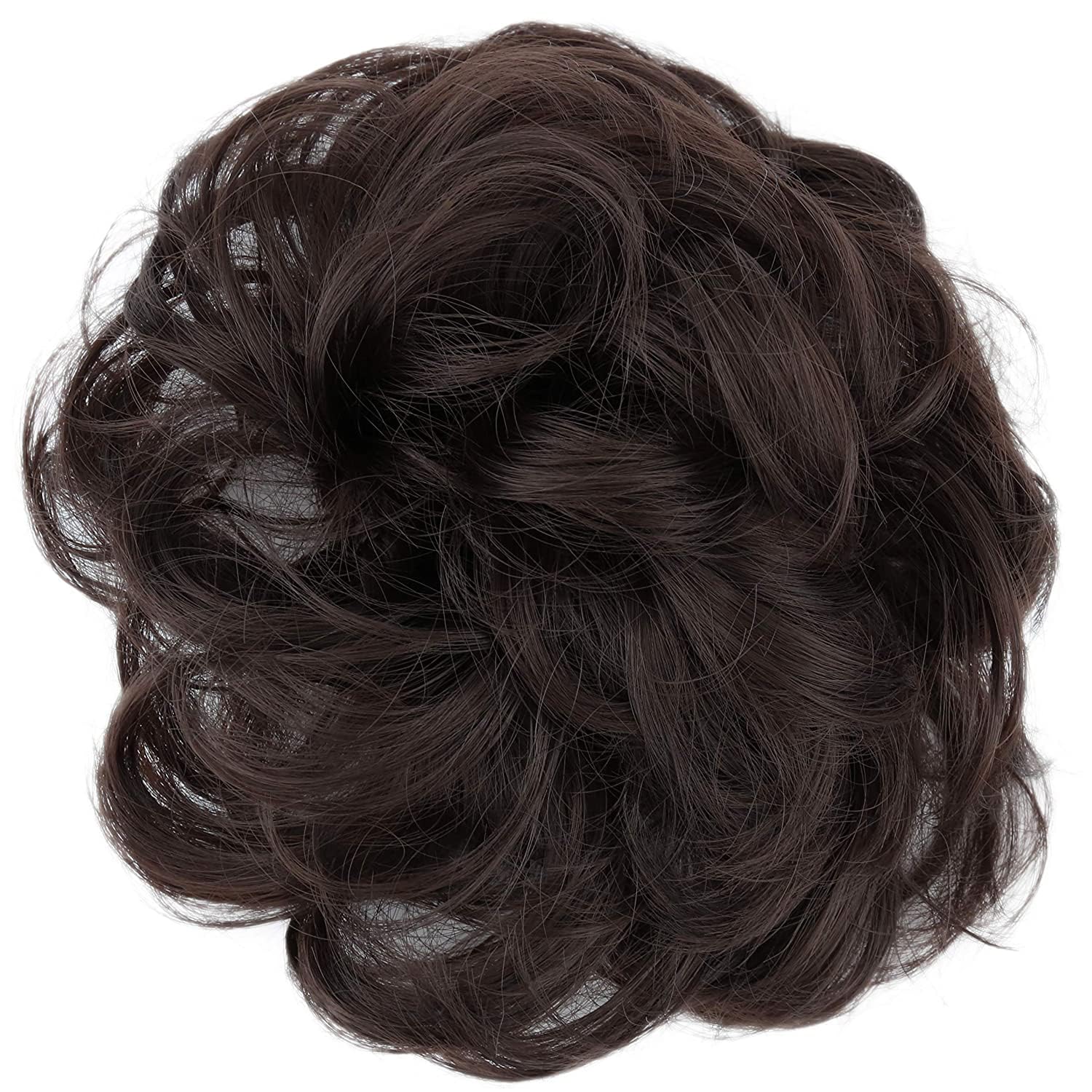 CAISHA Messy Scrunchie Bun Voluminous Wavy Hairpiece Heat-resistant Synthetic Fibres Brown G5A