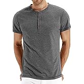Sailwind Mens Henley Short Sleeve T-Shirt Cotton Casual Shirt