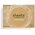 50 Liquidless Laundry Detergent Sheets Plastic Free Fresh Linen Scent Eco-Friendly Hypoallergenic Safe For Sensitive Skin Ear