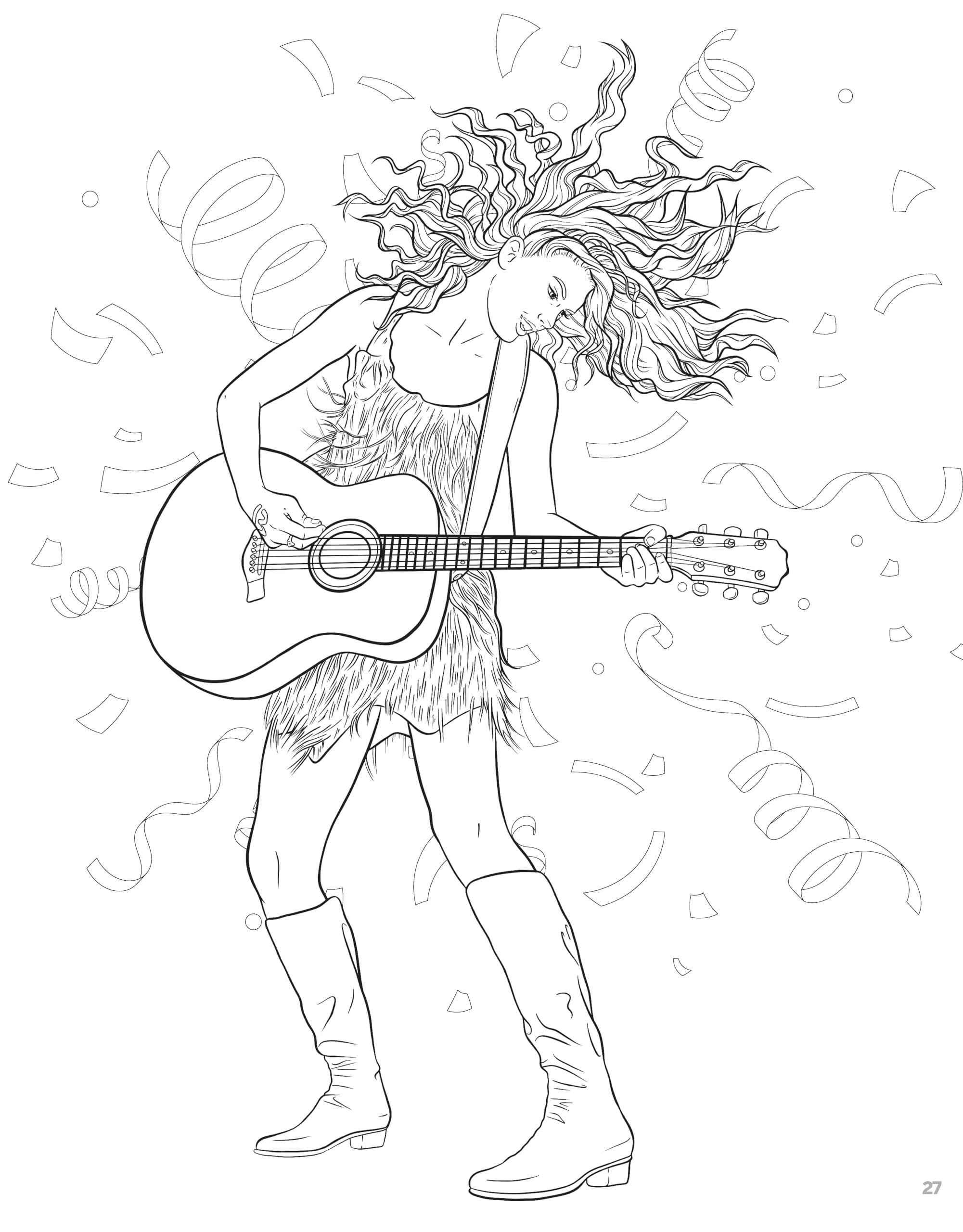 SUPER FAN-tastic Taylor Swift Coloring & Activity Book: 30+ Coloring Pages, Photo Gallery, Word Searches, Mazes, & Fun Facts (Design Originals) For Swifties of All Ages - Perforated Pages