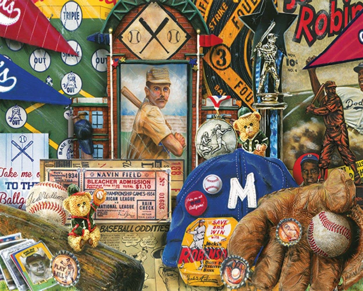 Springbok Vintage Baseball Jigsaw Puzzle (1000 Pieces)