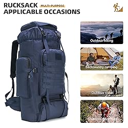 BNMJVJL 70L Hiking Backpack Military Tactical