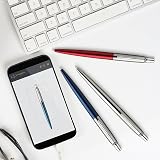 Parker Jotter Ballpoint Pen Kensington Red Medium Blue Quinkflow Refill view 9