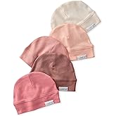 Butterblu Charlie 5-Pack Caps 100% Organic Cotton Beanie Hats for Newborn and Baby Girls, Boys, Unisex