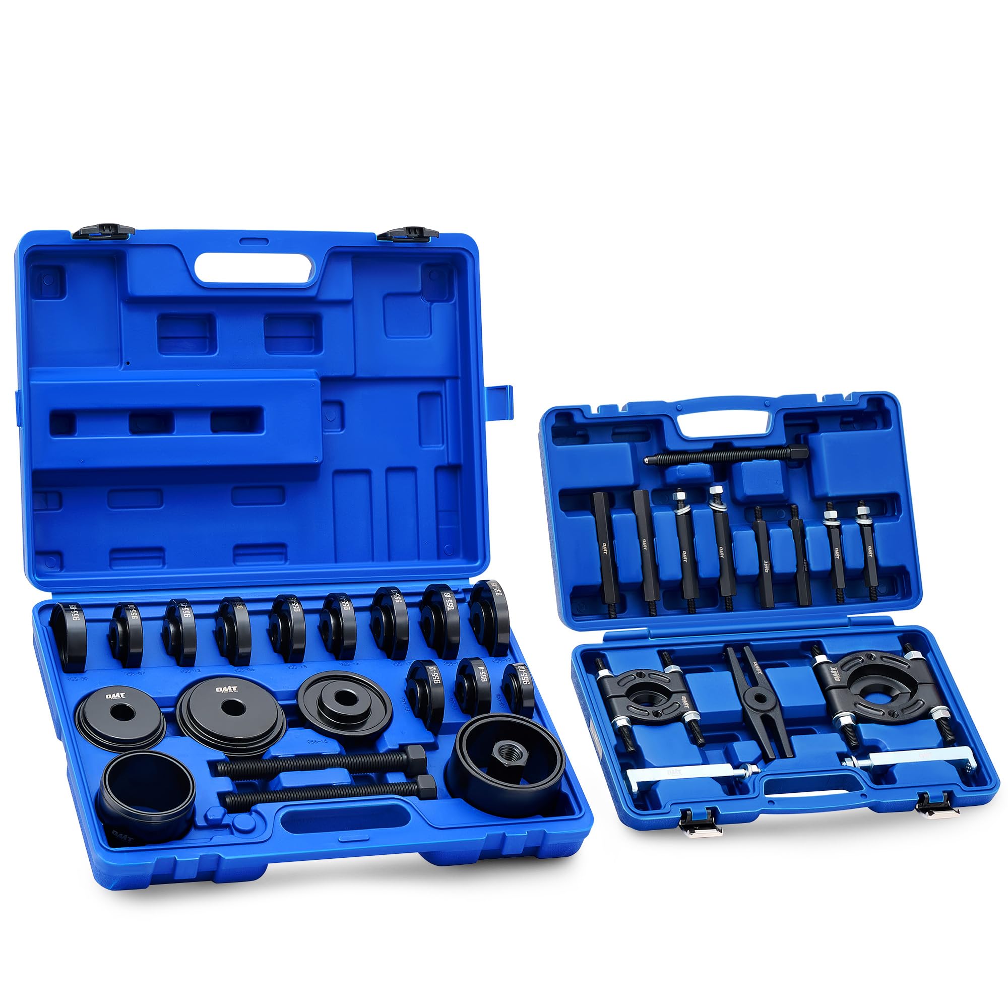 Photo 1 of ***FACTORY SEALED***Orion Motor Tech 38pc 2-in-1 Bearing Press Kit, Front Wheel Bearing Removal Kit with Sliding Screws Sleeves, 5 T Wheel Bearing Separator Puller Set with 2" & 3" Jaws, Bearing Puller Tool Set with Case