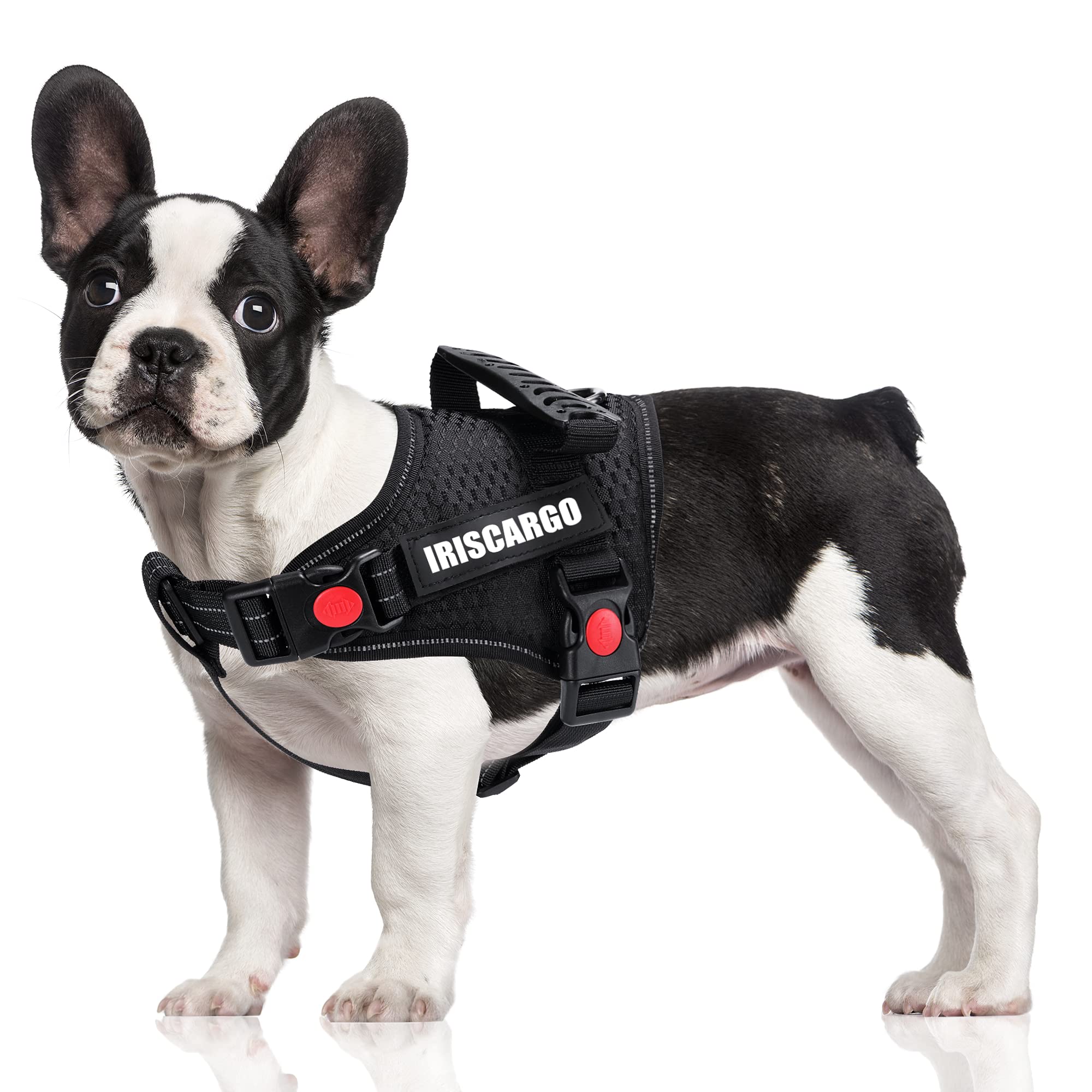 No Pull Dog Harness, dogs harness with Handle Adjustable Padded Harness, front Clip Puppy Vest Harnesses Reflective Breathable Soft Mesh Lightweight easy Control for Outdoor Training Walking(upgrade)