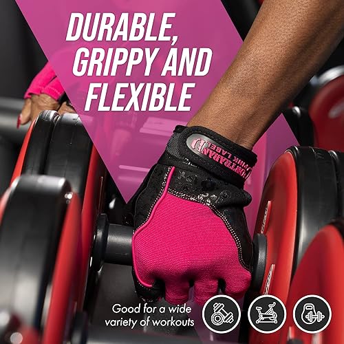 Contraband Pink Label 5127 Womens Vegan Weight Lifting Gloves w