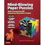 Mind-Blowing Paper Puzzles Kit: Build Interlocking 3D Animal and Geometric Models