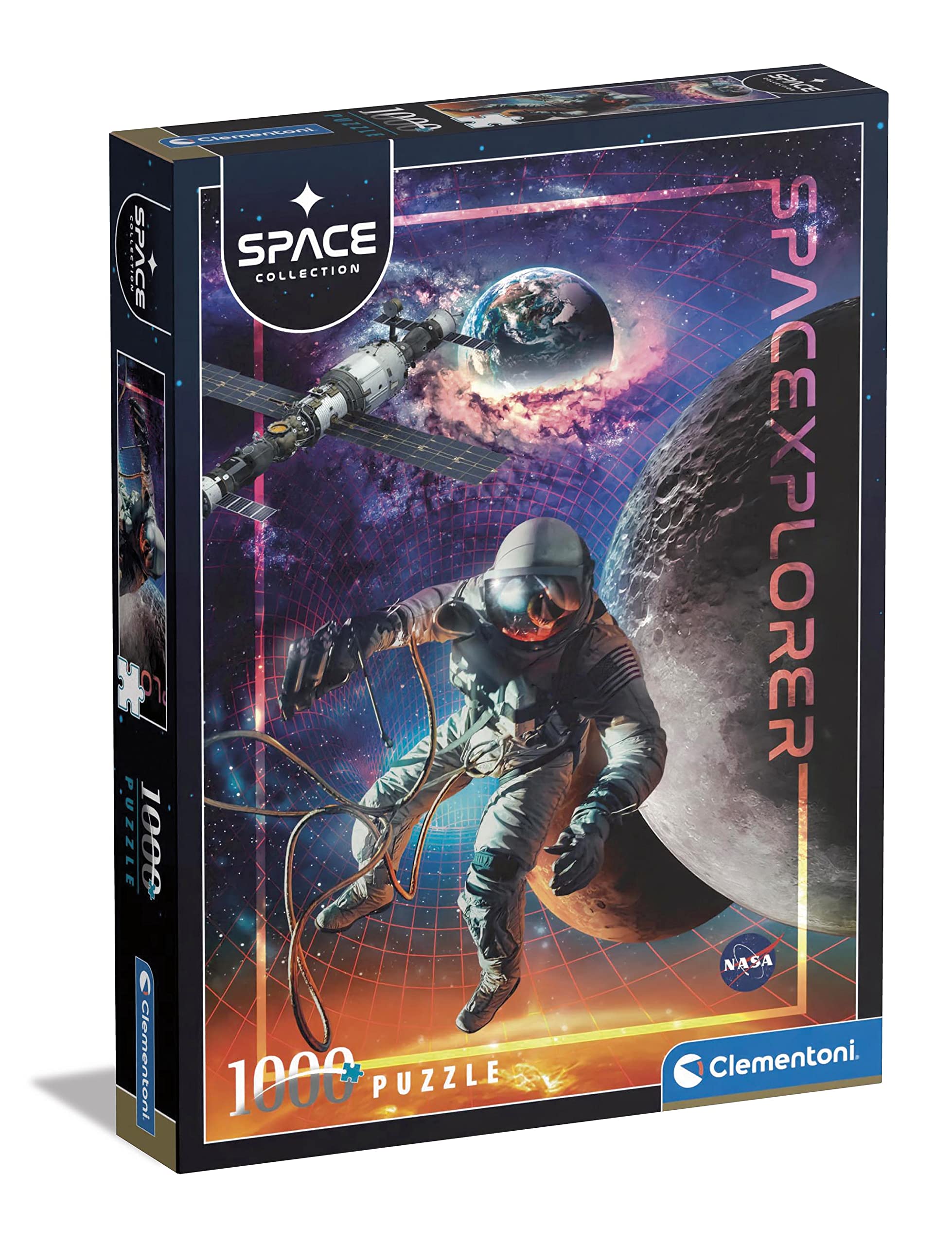 Clementoni - 39717 - Space Collection Space Explorer - Jigsaw Puzzle 1000 Pieces, Jigsaw Puzzle For Adults - Made In Italy