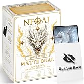 100 Count Matte Dual Card Sleeves, Opaque Backs, Frost White | Magic Card Sleeves with Smooth Shuffling, Acid-Free TCG Sleeves, Package Doubles as Card Storage, Fit for MTG, PKM and TCG