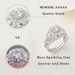 Newshe Jewellery Cubic Zirconia Engagement Wedding