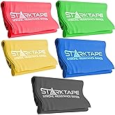 Starktape Resistance Bands Set. 3 or 5 Pack Non-Latex Physical Therapy, Professional Elastic Band. Perfect for Home Exercise,