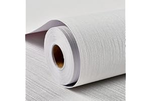 Haimin Grasscloth Wallpaper 24in X 393in (60cm X 1000cm) Textured Fabric Contact Paper Wall Paper Textured Linen Wallpaper Pe