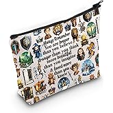 WZMPA Fantasy Realm Makeup Bag Mystic Realm Fans Gift You Are Braver Stronger Beautiful Than You Know Enchanted Land Zipper Bag (Always Realm)