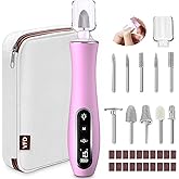 Electric Nail File Drill, Cordless 2000 mAh Rechargeable Nail Filer Electric, Portable Nail Dril 10 Speeds Professional Machine Drill for Nails Acrylic Manicure and Thick Toenails Grinder