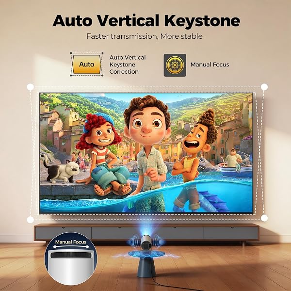 HOTPEAK MINI PROJECTOR WITH WIFI 6 AND BLUETOOTH 5.0, 300 ANSI LUMENS 4K SUPPORTED PORTABLE PROJECTOR, ANDROID 11 SMART PROJECTOR WITH AUTO KEYSTONE 270° ROTATABLE PROJECTOR FOR BEDROOM CEILING