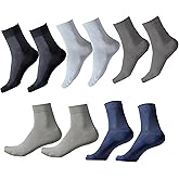 MKHWSGO 5 Pairs Mens Summer Socks - Breathable Mesh Cotton mid calf Business Socks for Men, All-Season Comfort, Assorted Colors